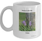 Purple Iris Flower Mug. Nature Lovers Flower Mug with Purple Iris Flower. Purple Iris Flower mug. Purple Iris Flower Mug Gift for the Iris Flower Lover.